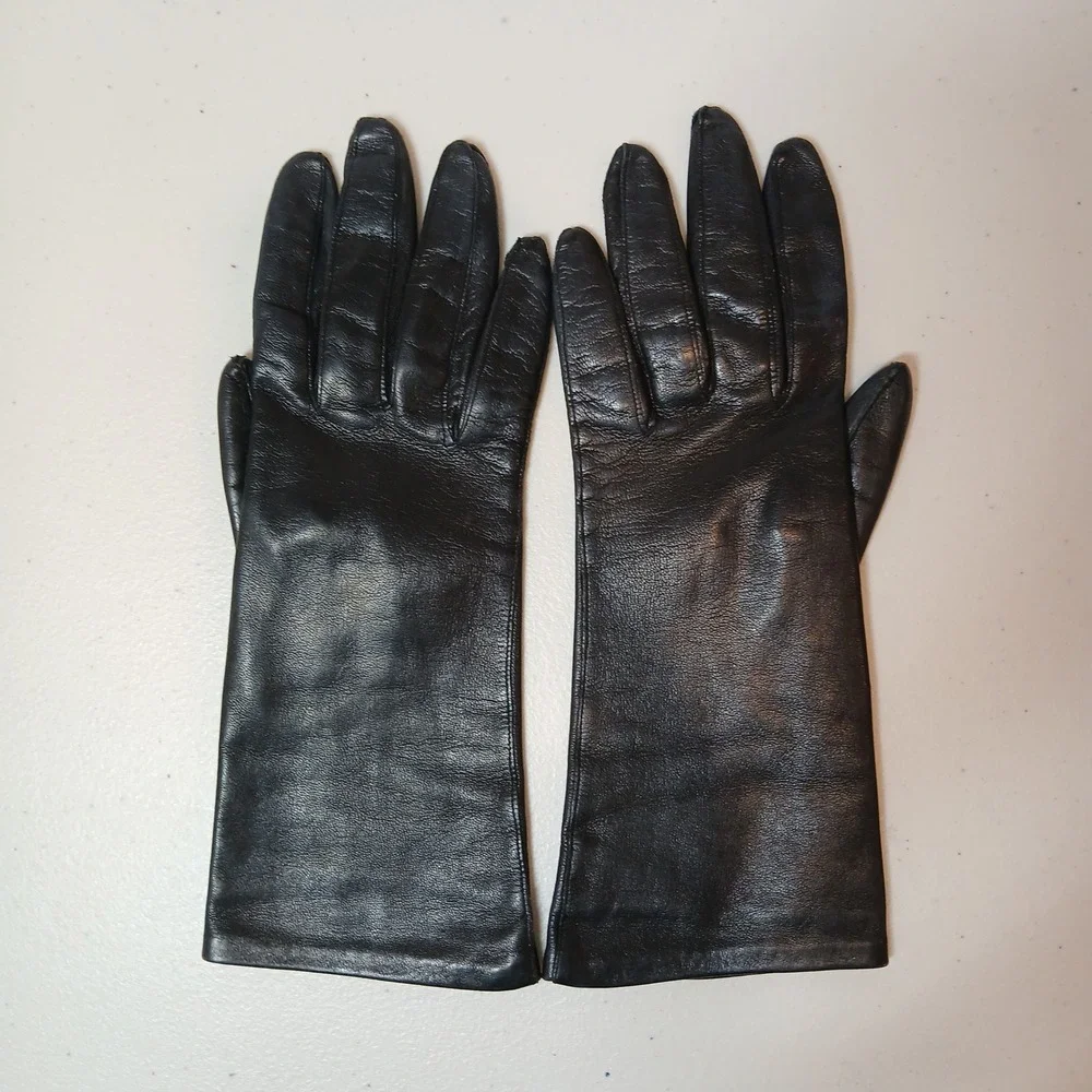 Winkelman's Gloves Womens Black Leather Classic Opera Driving Quiet Luxury
